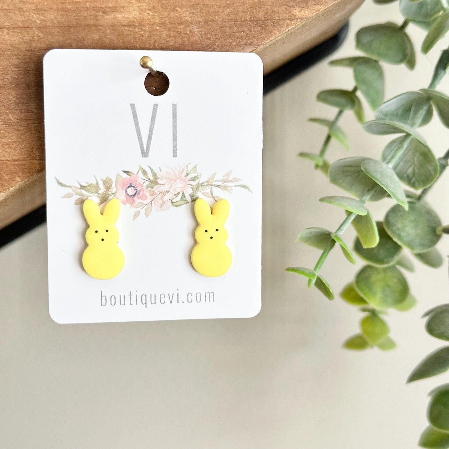 Peep Bunny Easter Earrings