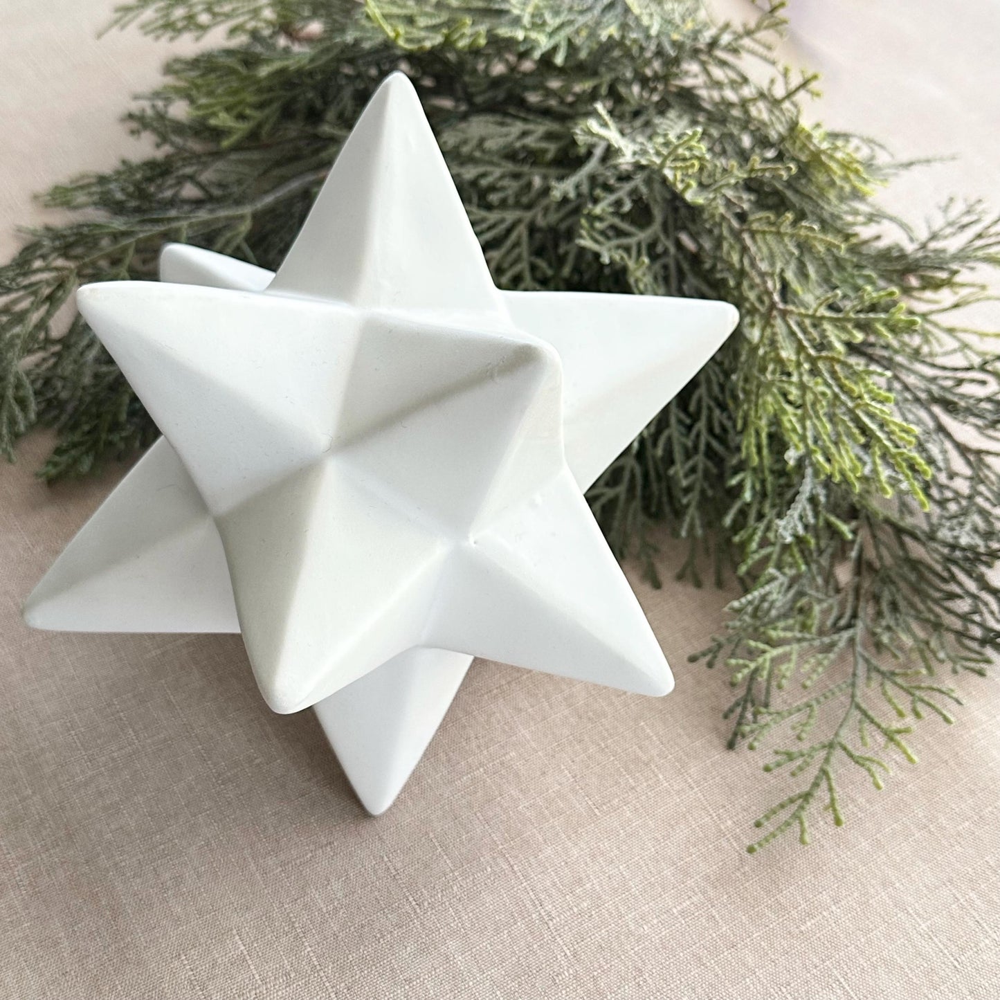 Ceramic Moravian Star Table Decor