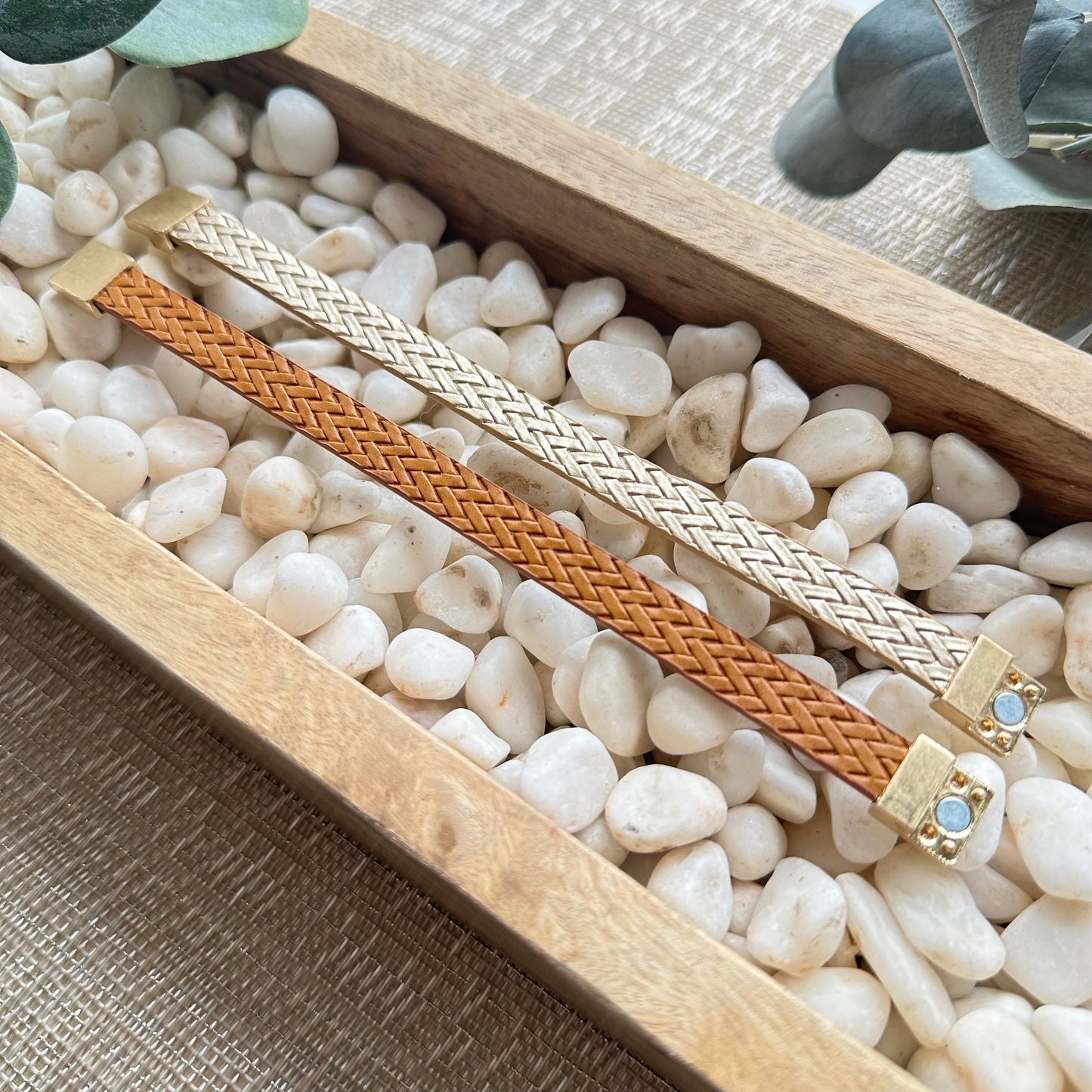 Vegan Leather Magnetic Bracelet