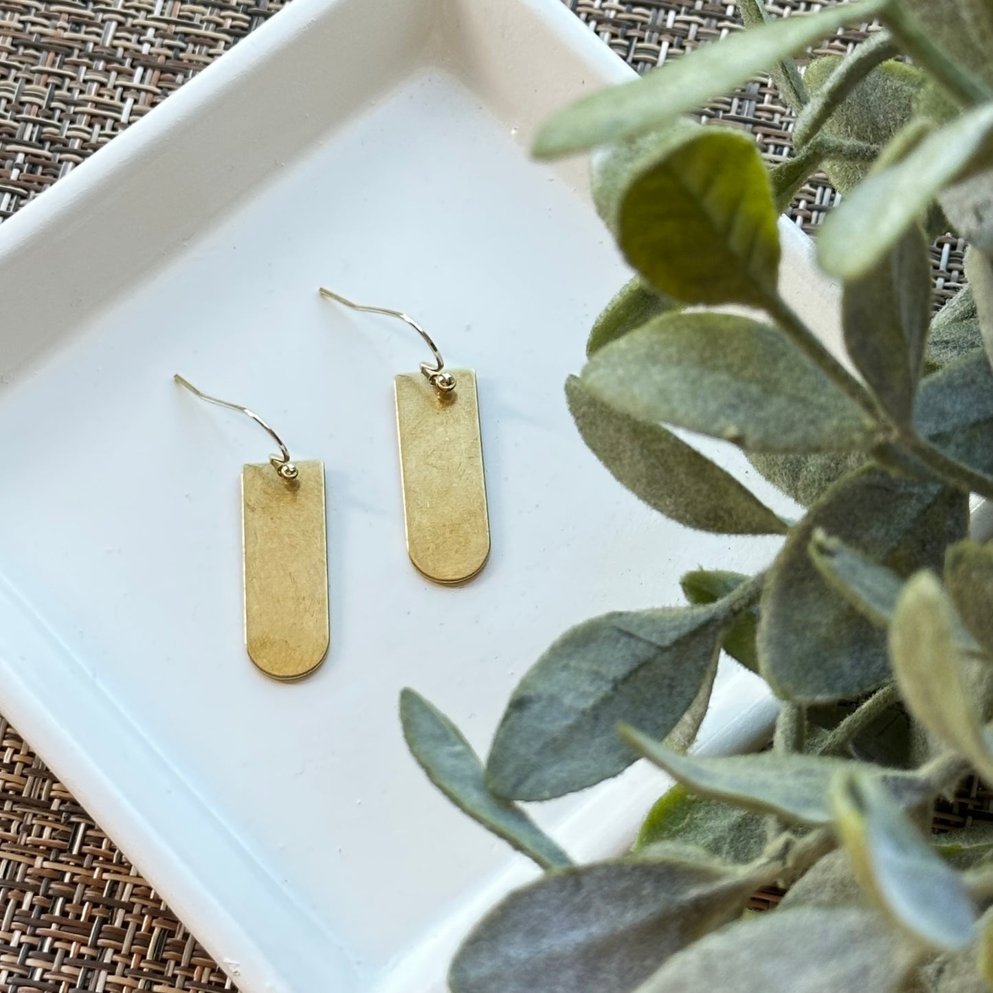Rounded Rectangle Earrings