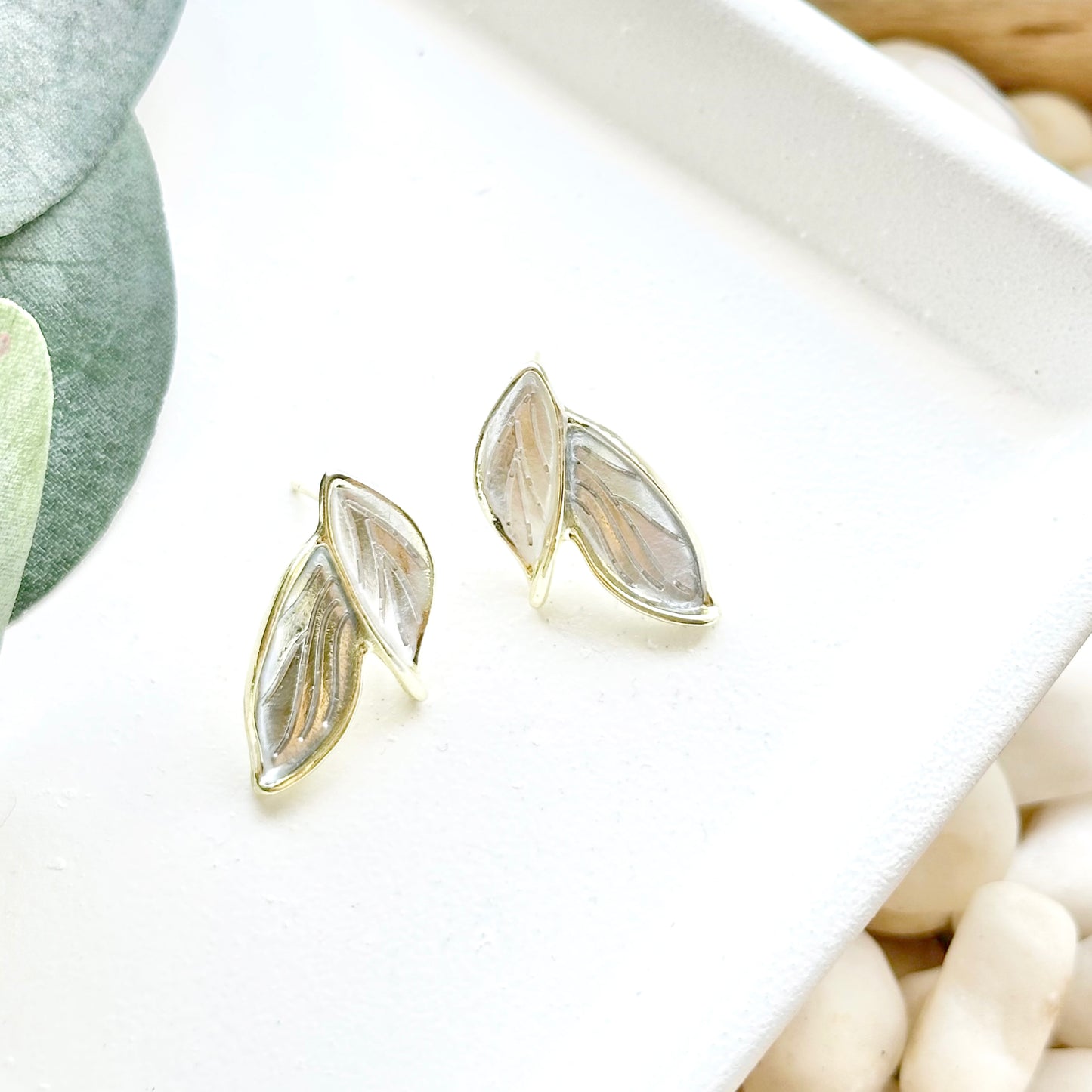 Double Leaf Earrings