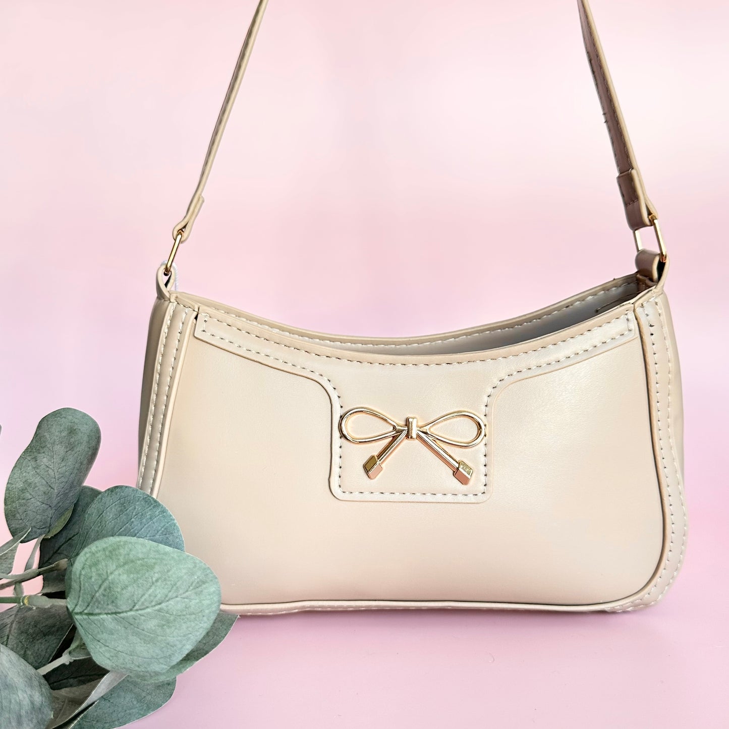 Marli Bow Handbag, Khaki