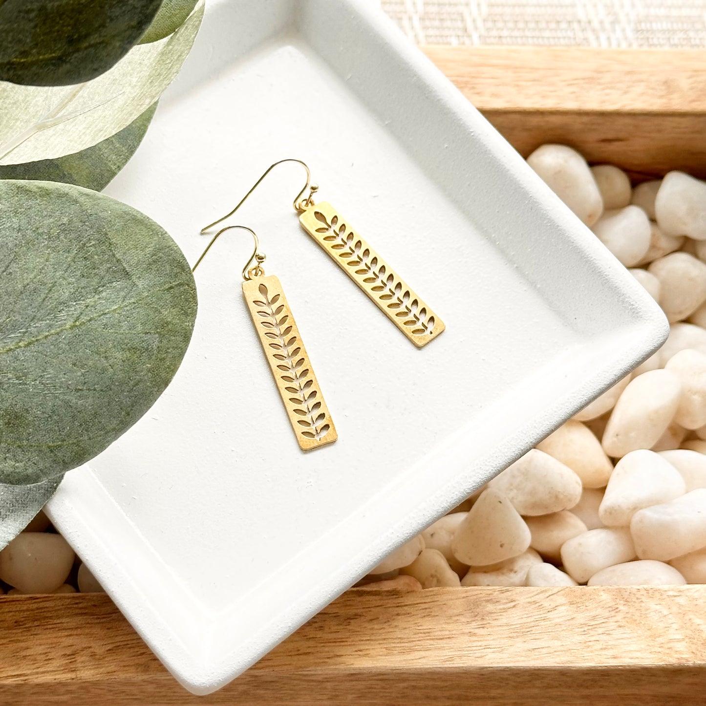 Slim Wheat Earrings