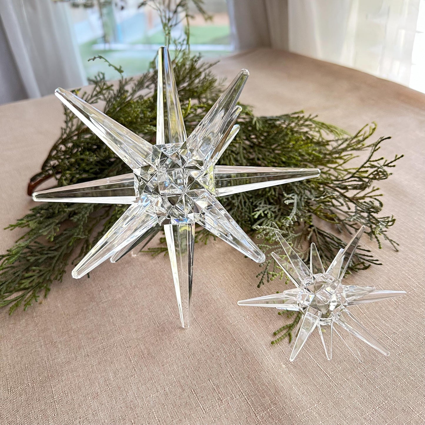 Large Moravian Star Table Decor - Clear