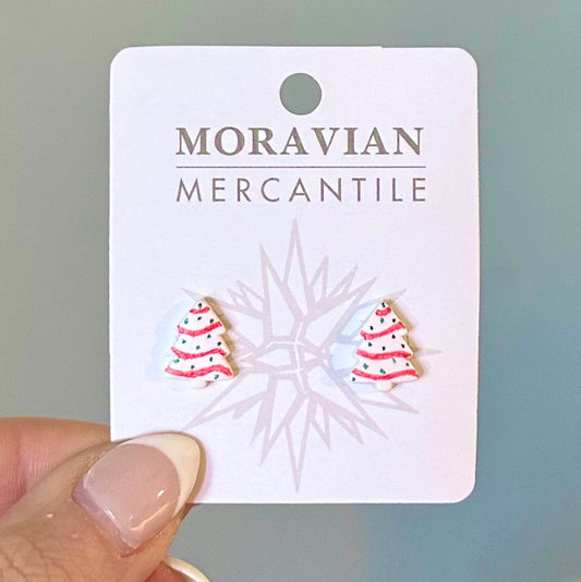 Christmas Tree Cake Stud Earrings