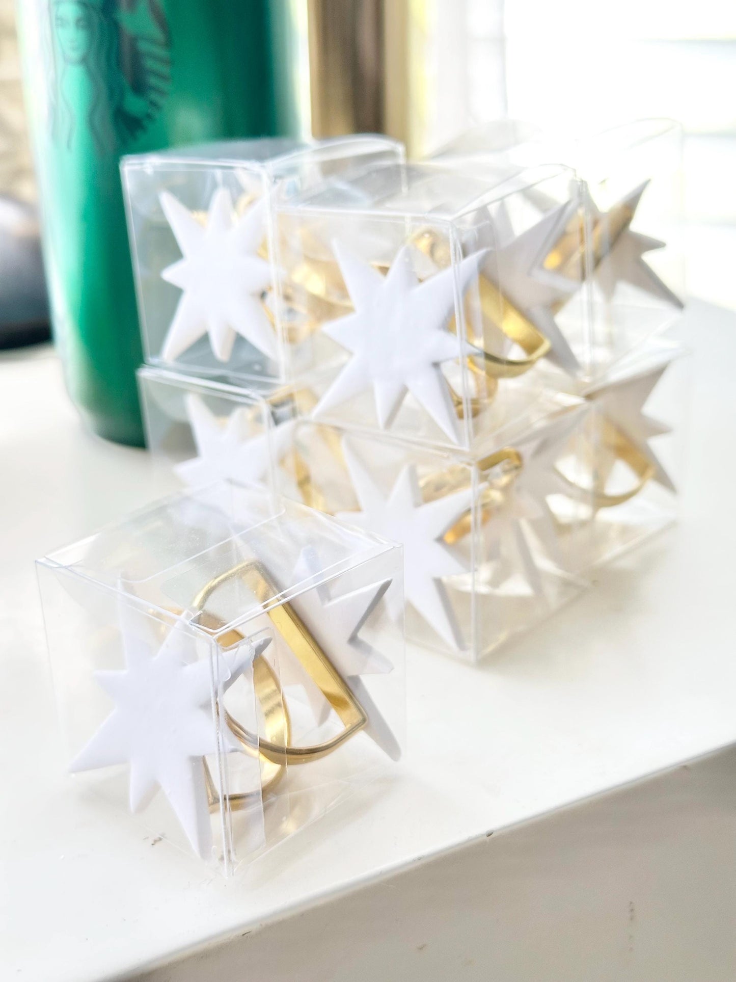 Moravian Star Napkin Rings, Table Decor