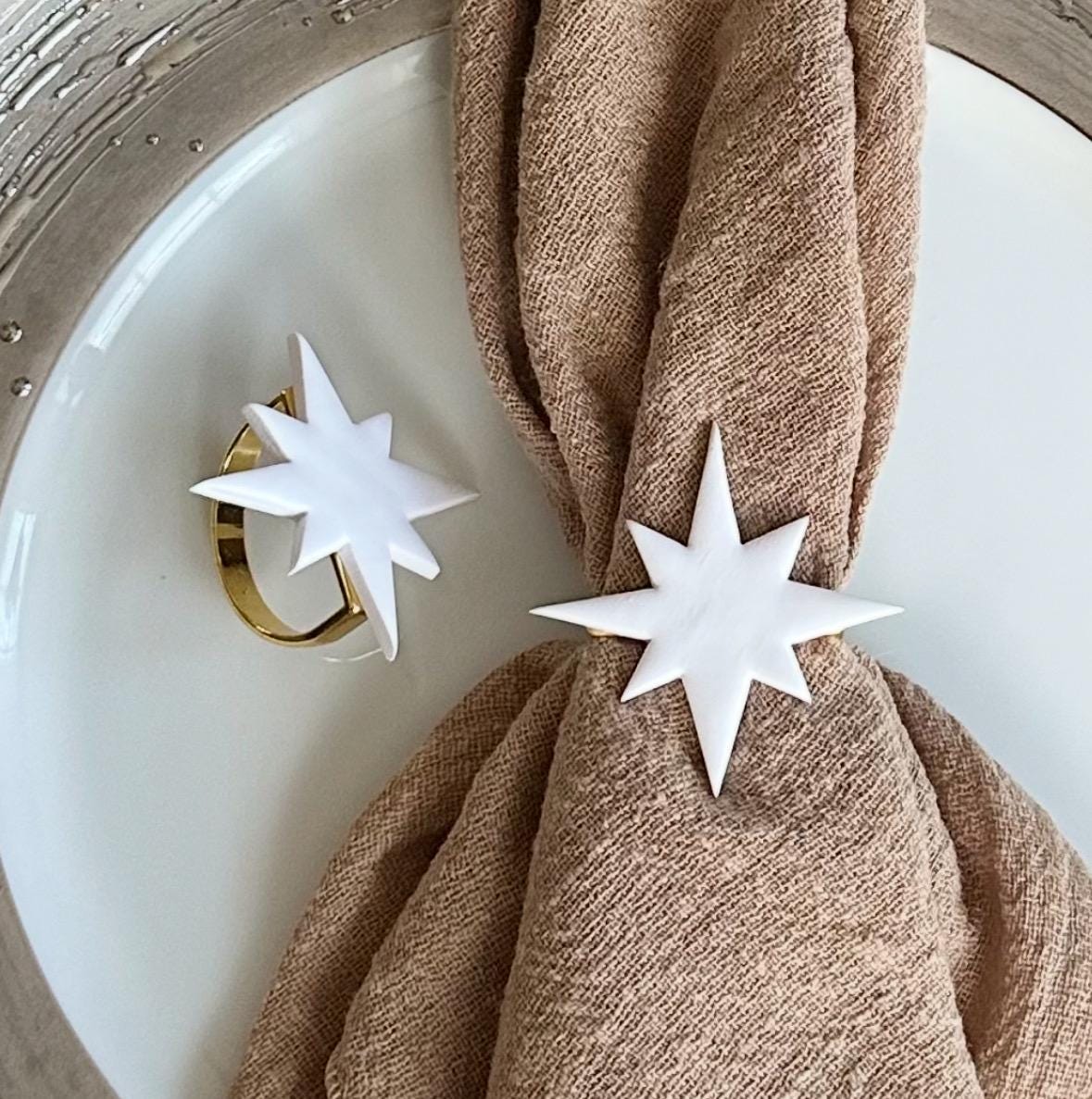 Moravian Star Napkin Rings, Table Decor