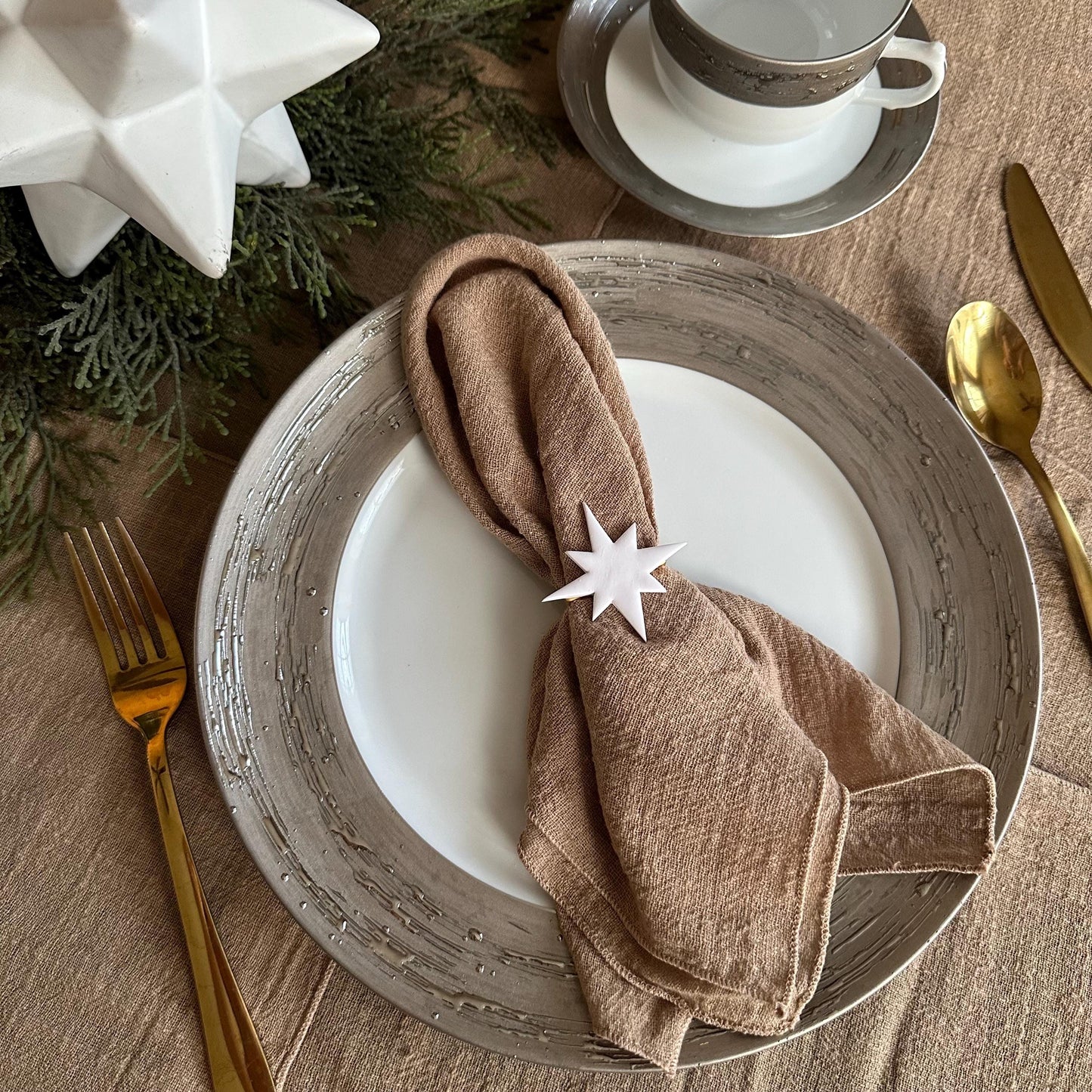 Moravian Star Napkin Rings, Table Decor