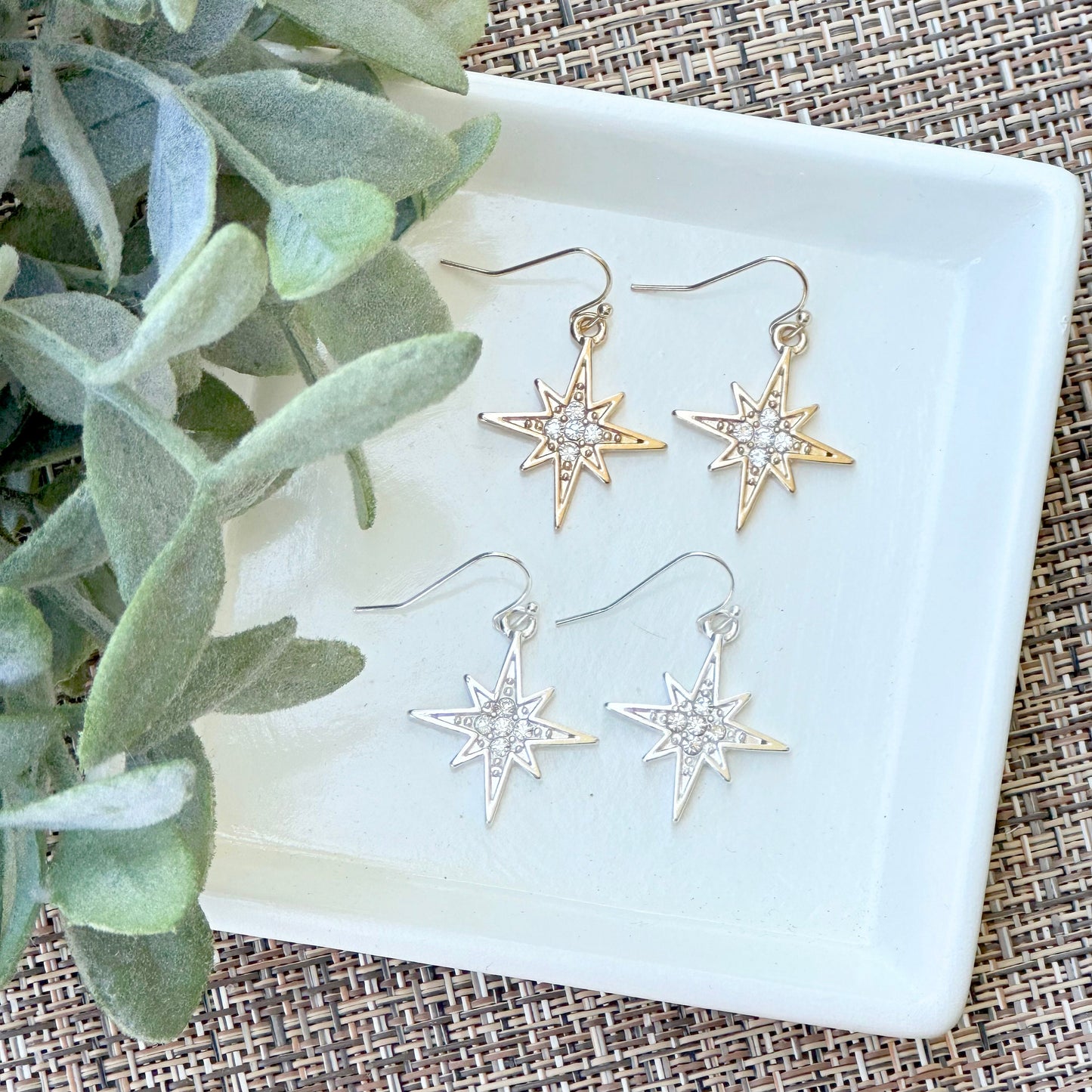 Moravian Star Hook Earrings