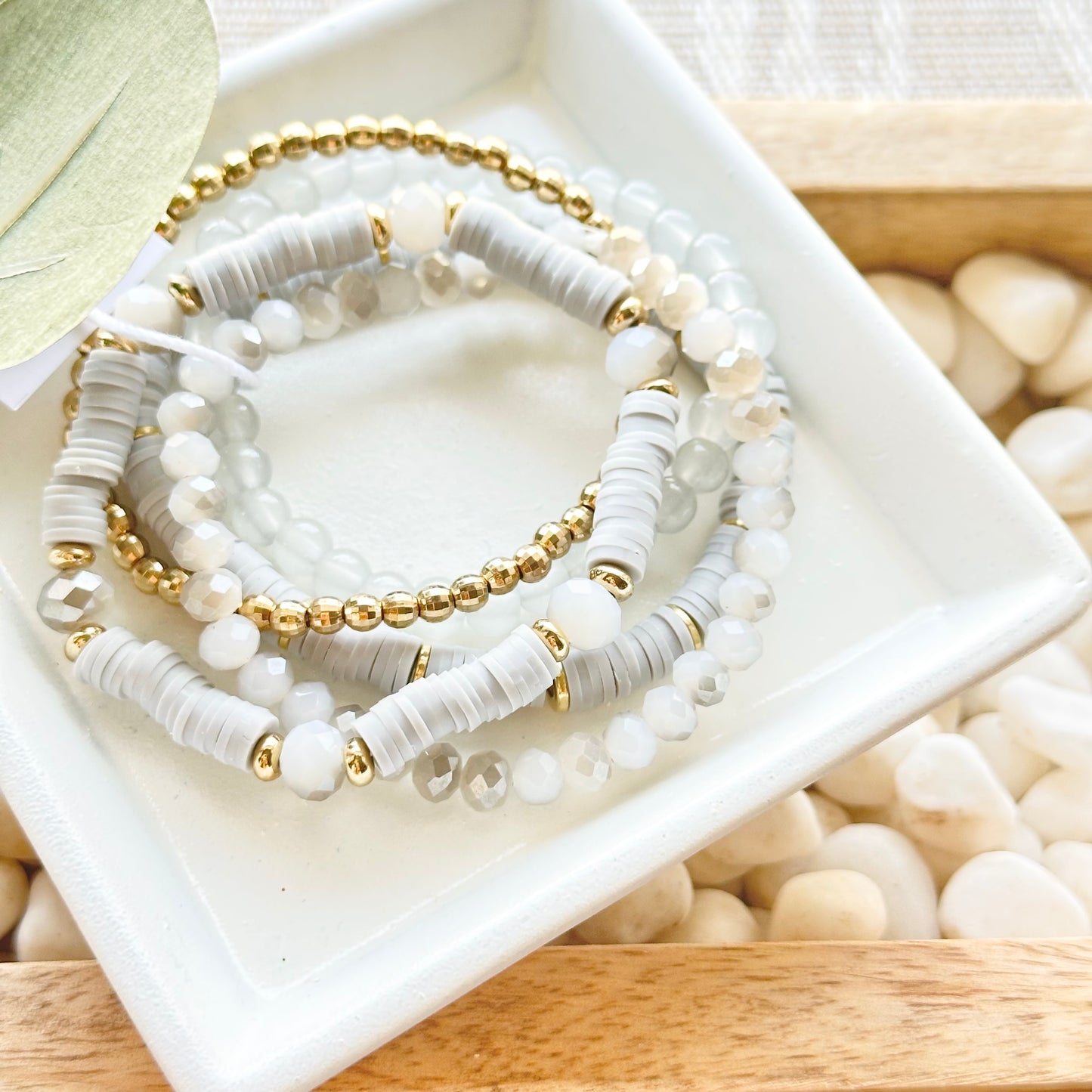 Gia Bracelet Set, Gray