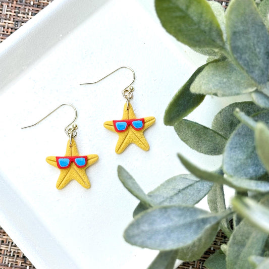 Sunglass Starfish Earrings