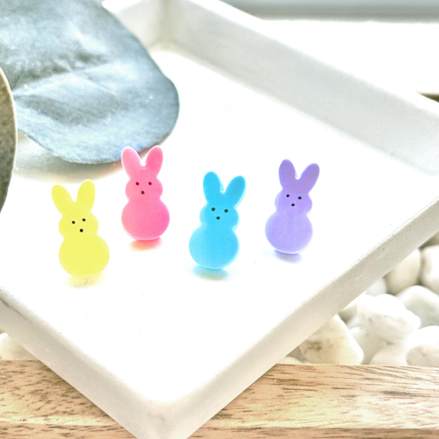 Peep Bunny Easter Earrings