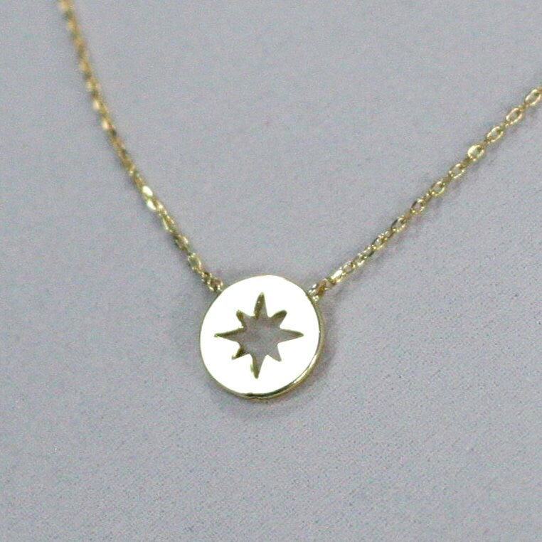 Moravian Star Disc Necklace