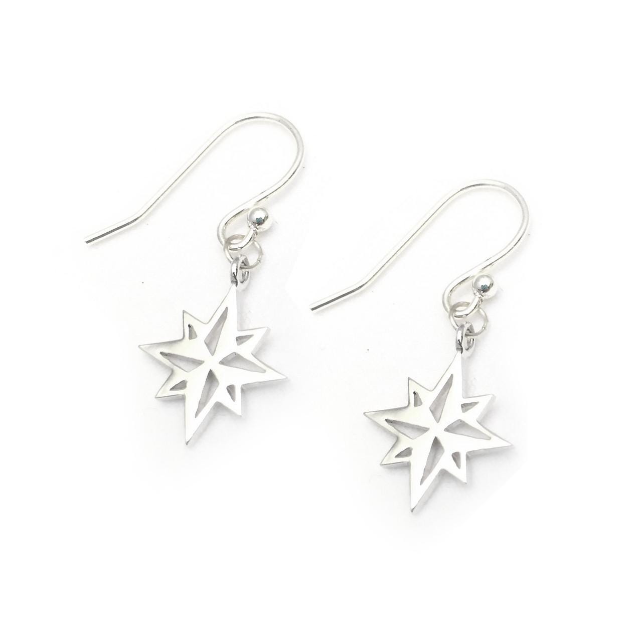 Moravian Star Fine Jewelry - Necklace or Earrings, Gold or Silver