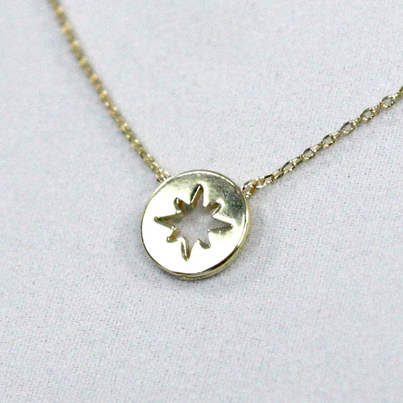 Moravian Star Disc Necklace