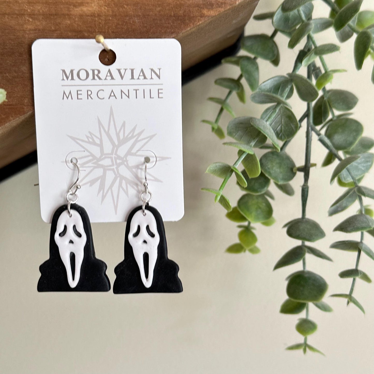 Ghost Mask Scream Earrings - 14k Gold Plated