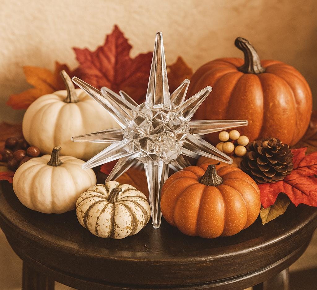 Large Moravian Star Table Decor - Clear