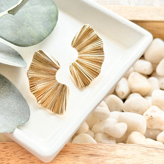 Half Burst Stud Earrings