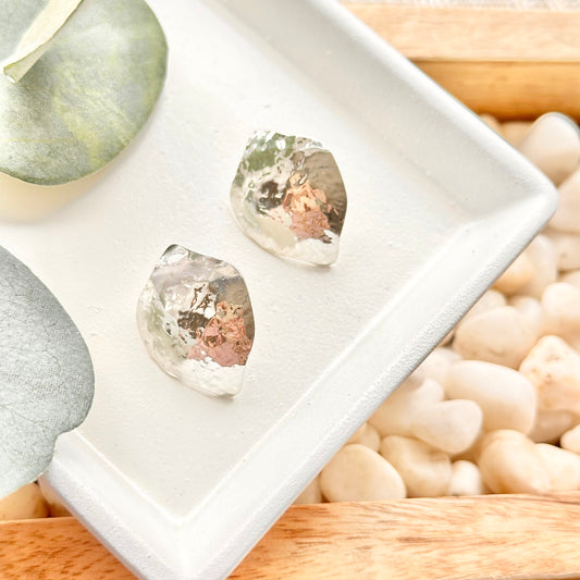 Hammered Leaf Earrings