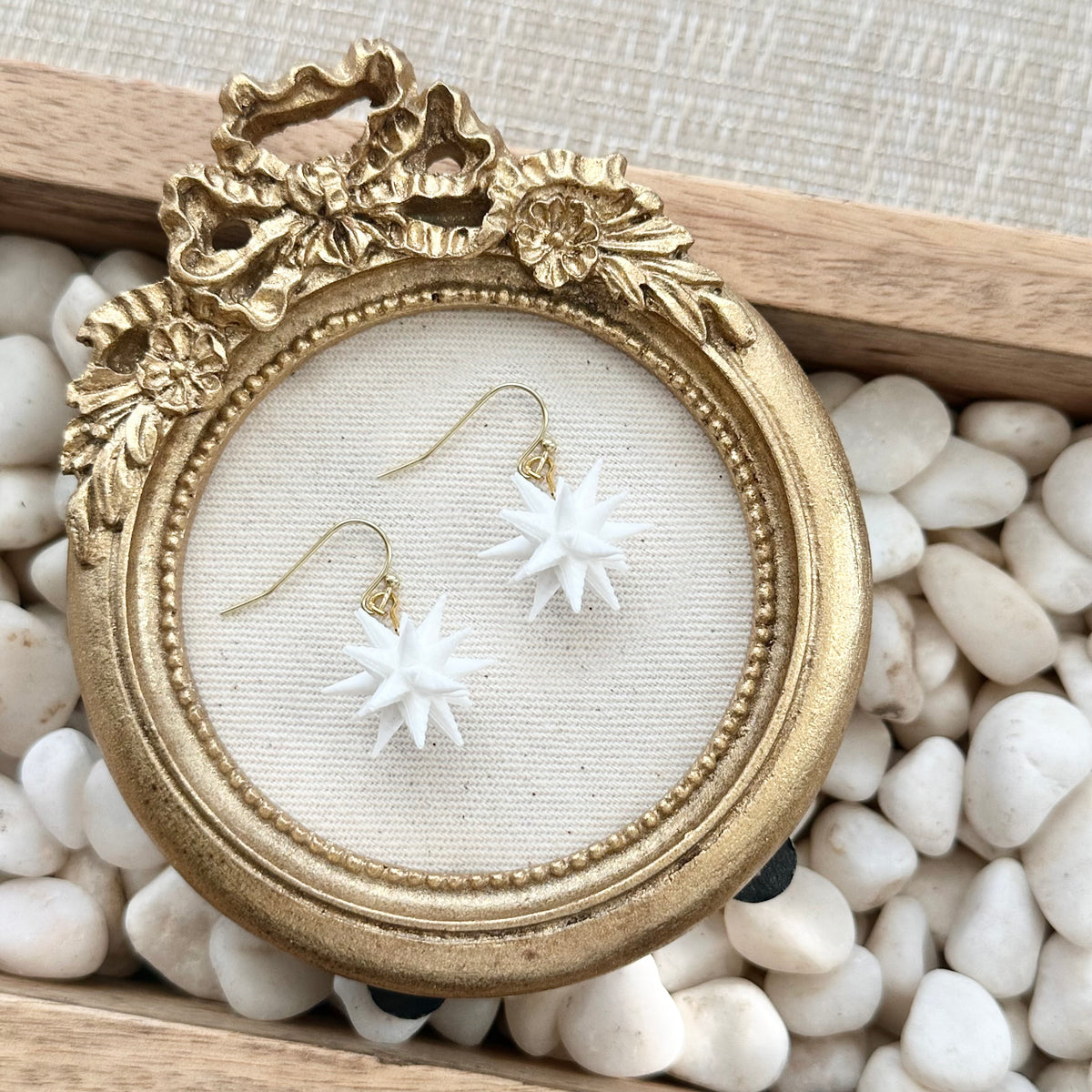 3d Moravian Star Earrings
