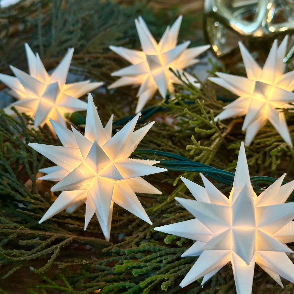 Mini Lighted Moravian Star - Set of 5 Light Covers, Nativity Star