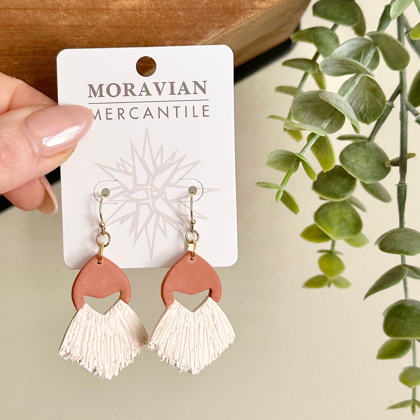 Clay Macramé Rounded Earrings