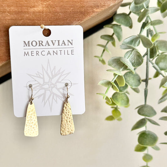 Hammered Triangle Earrings