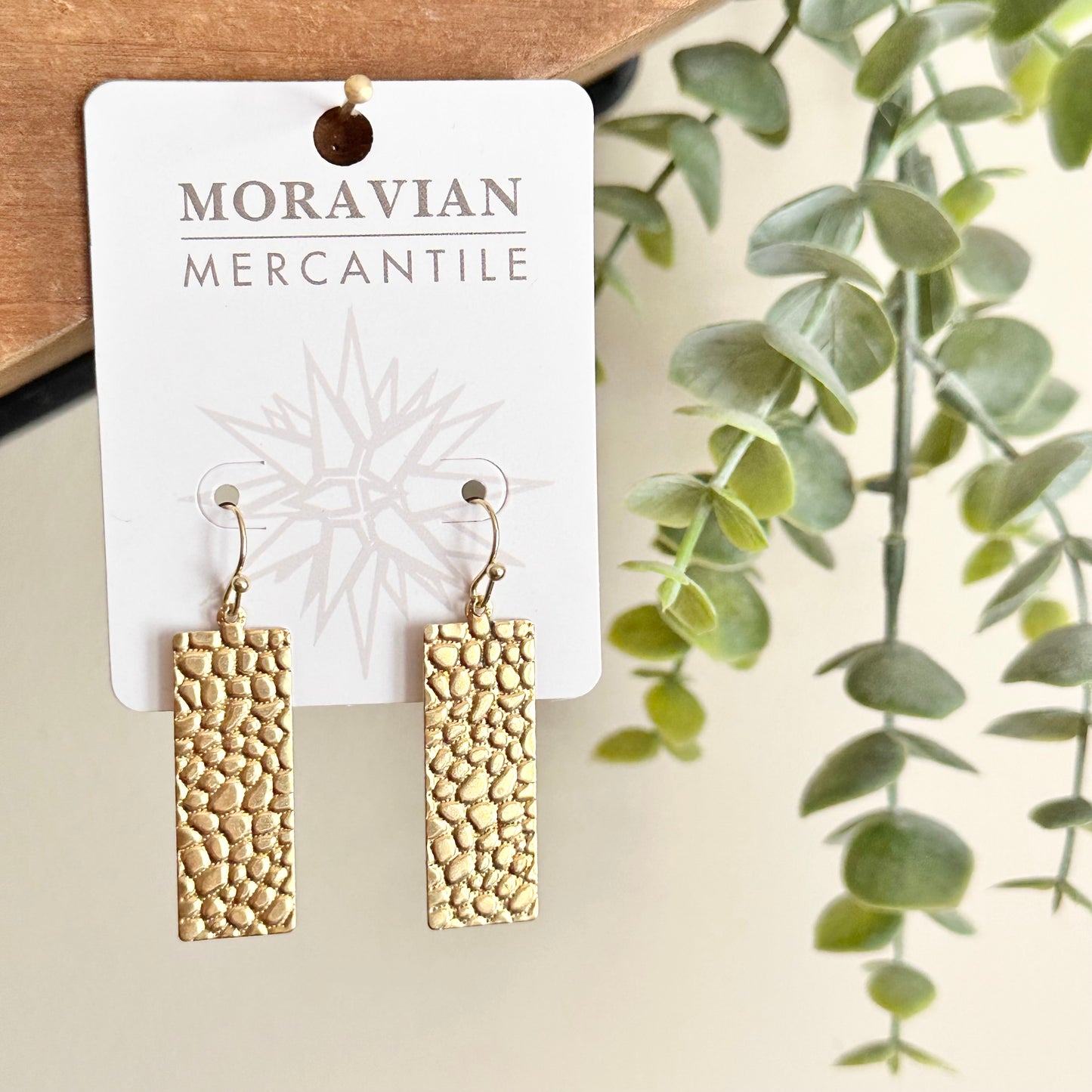 Snakeskin Rectangle Earrings