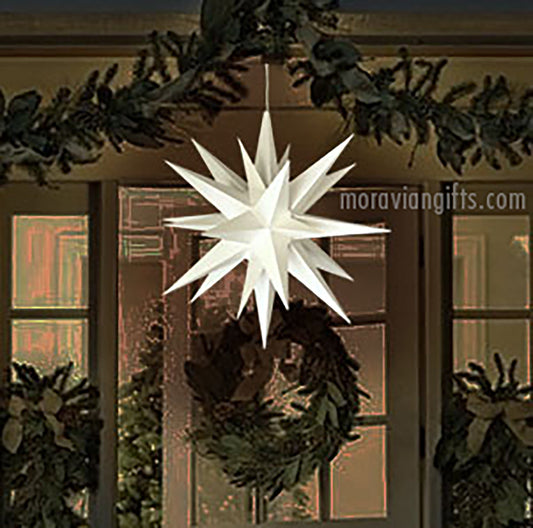 Lighted Moravian Star - Porch Light or Tree Topper