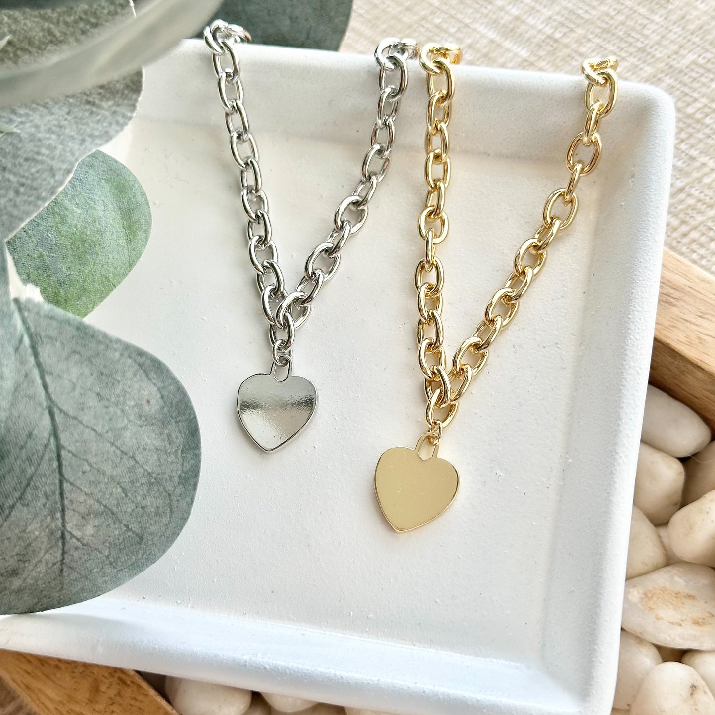 Chunky Toggle Heart Necklace