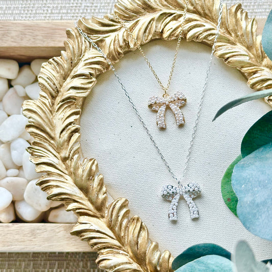 Pearl Bow Necklace