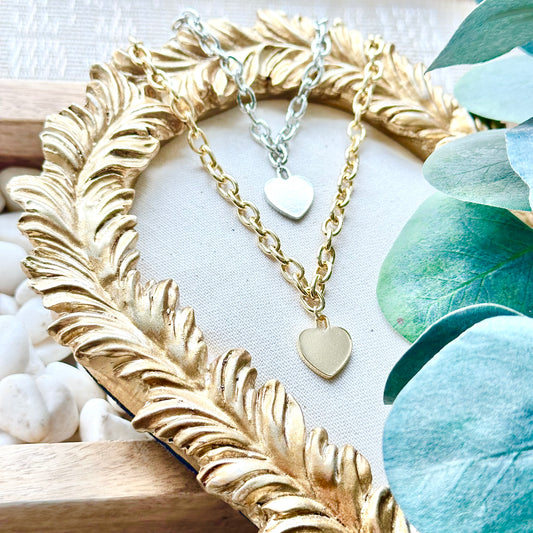 Chunky Toggle Heart Necklace