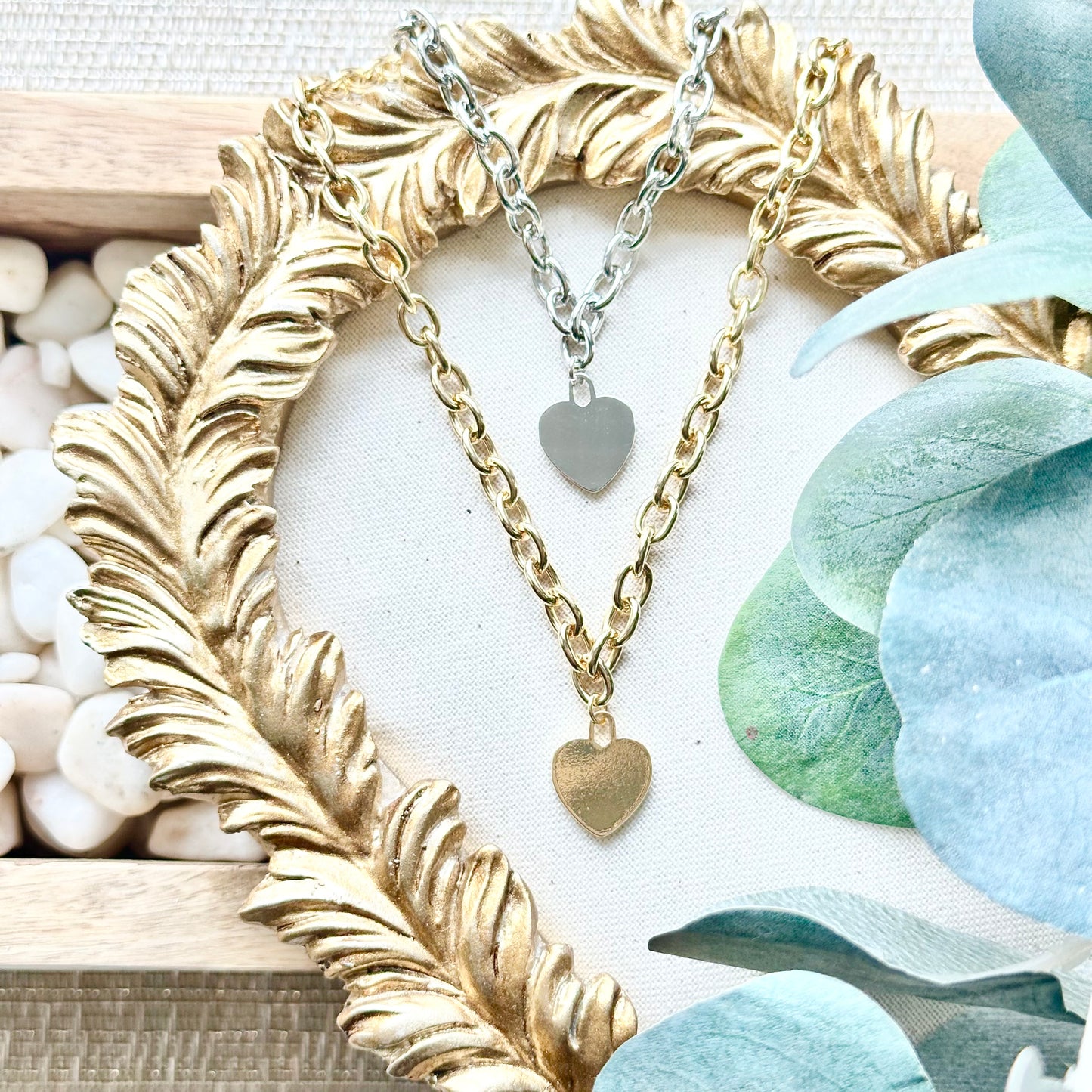 Chunky Toggle Heart Necklace