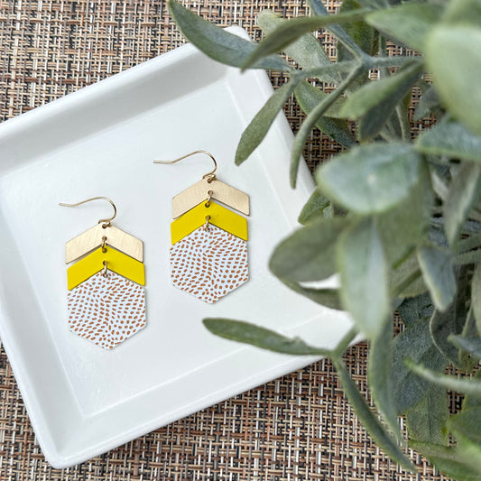 Hexagon Arrow Earrings
