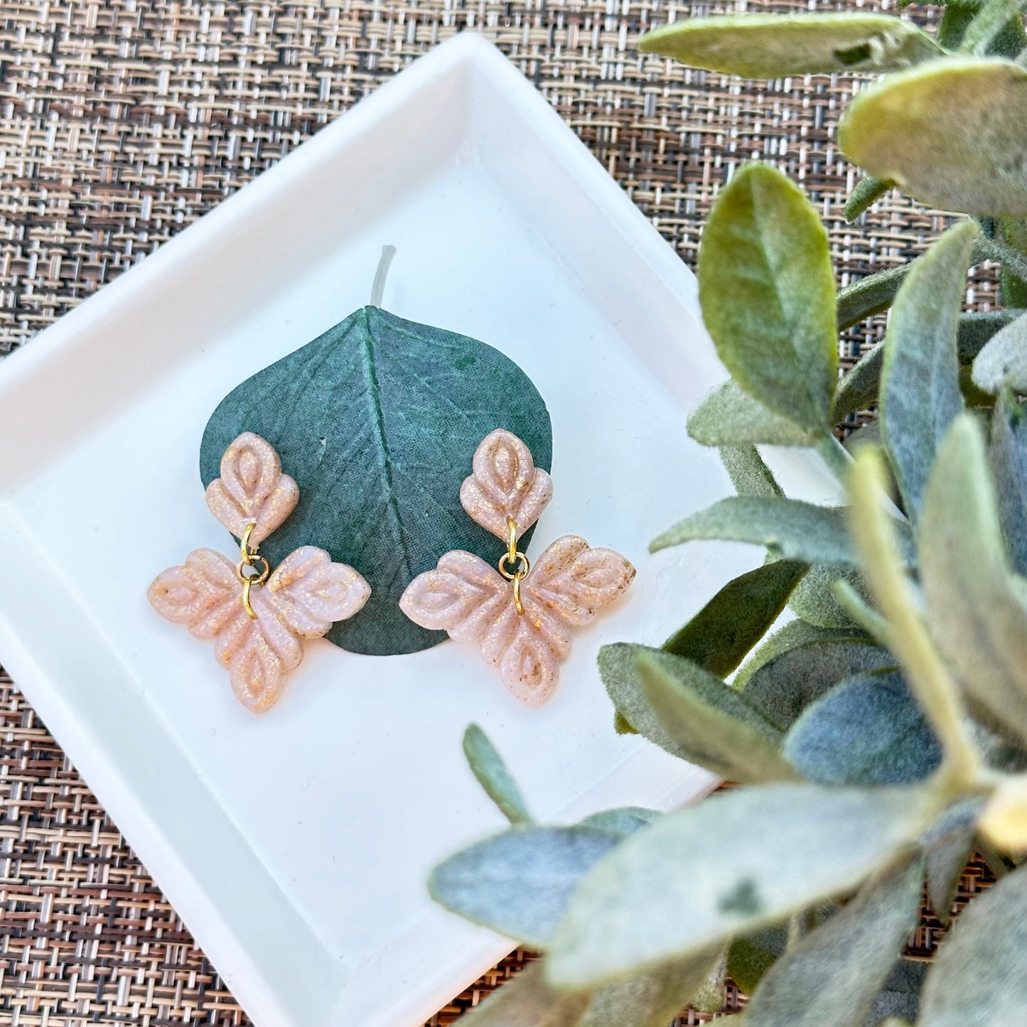 Flora Earrings - White