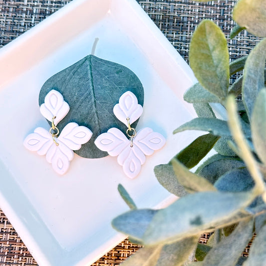 Flora Earrings - White
