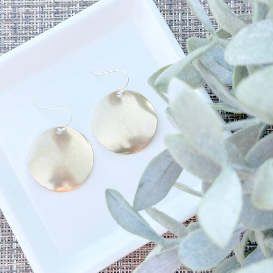 Hammered Disc Earrings