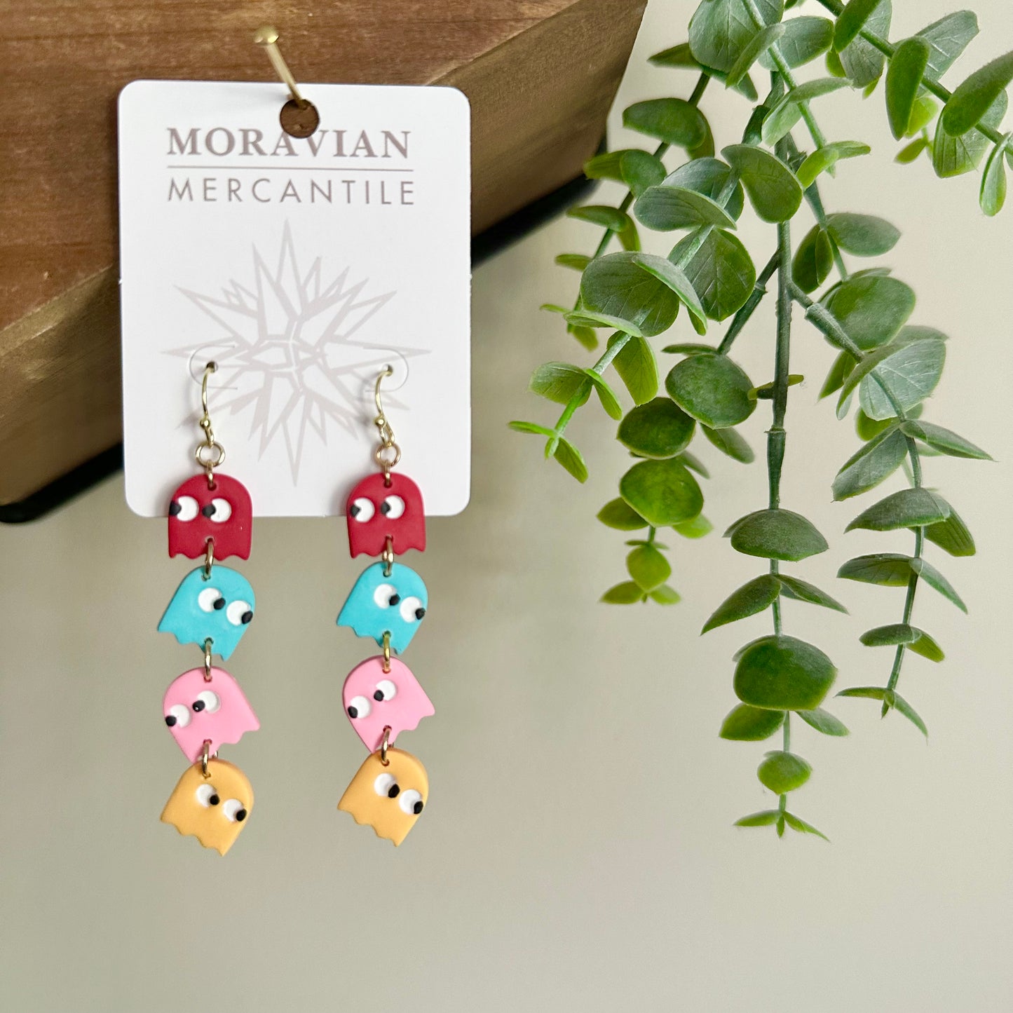 Arcade Game Ghost Earrings