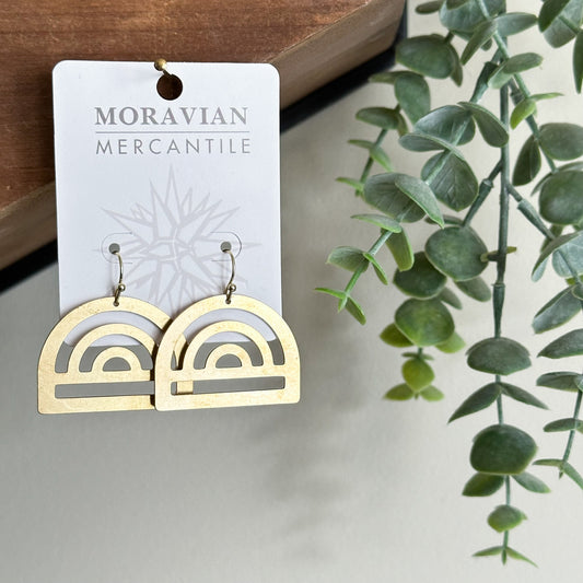Half Circle Geometric Earrings