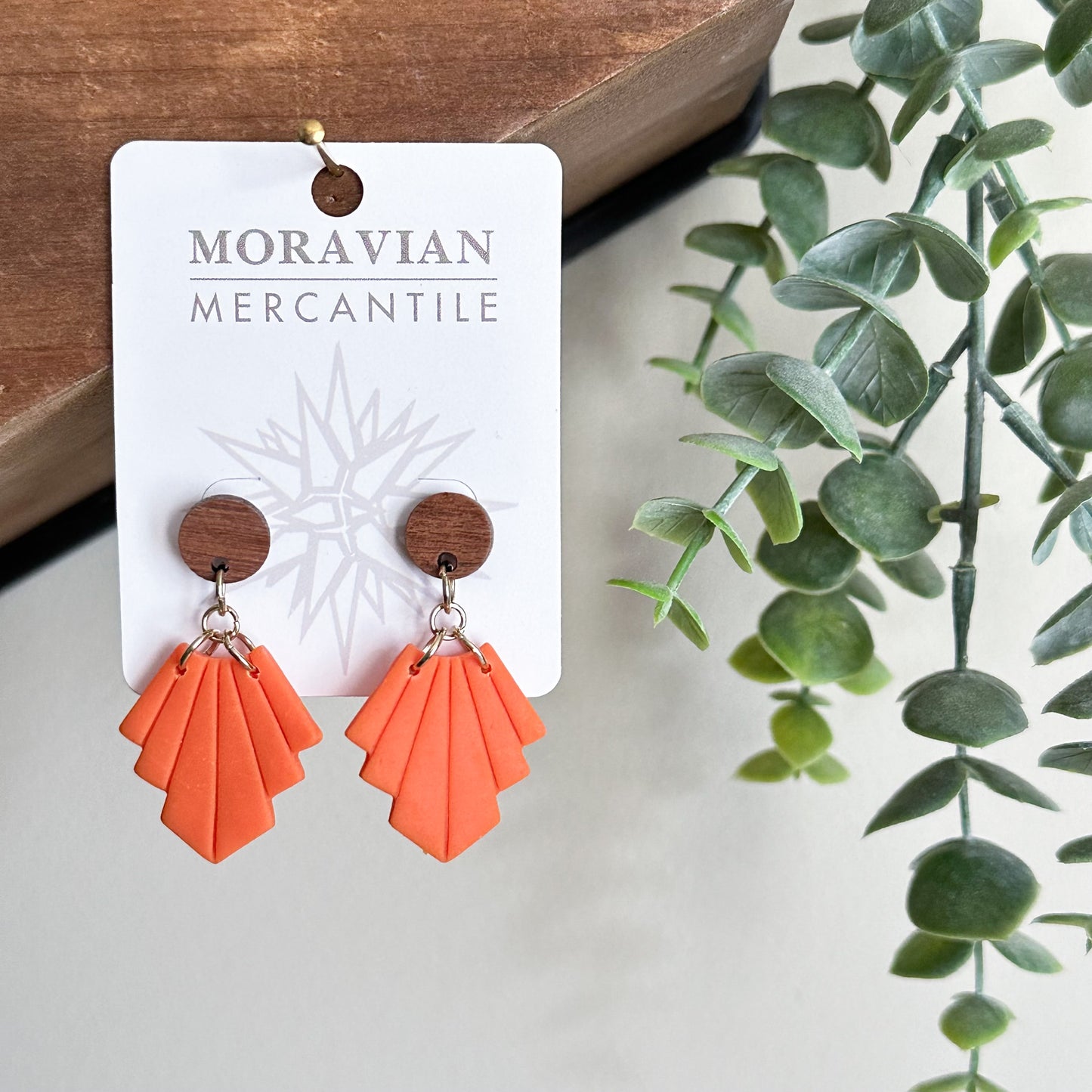 Lucy Earrings, Wood