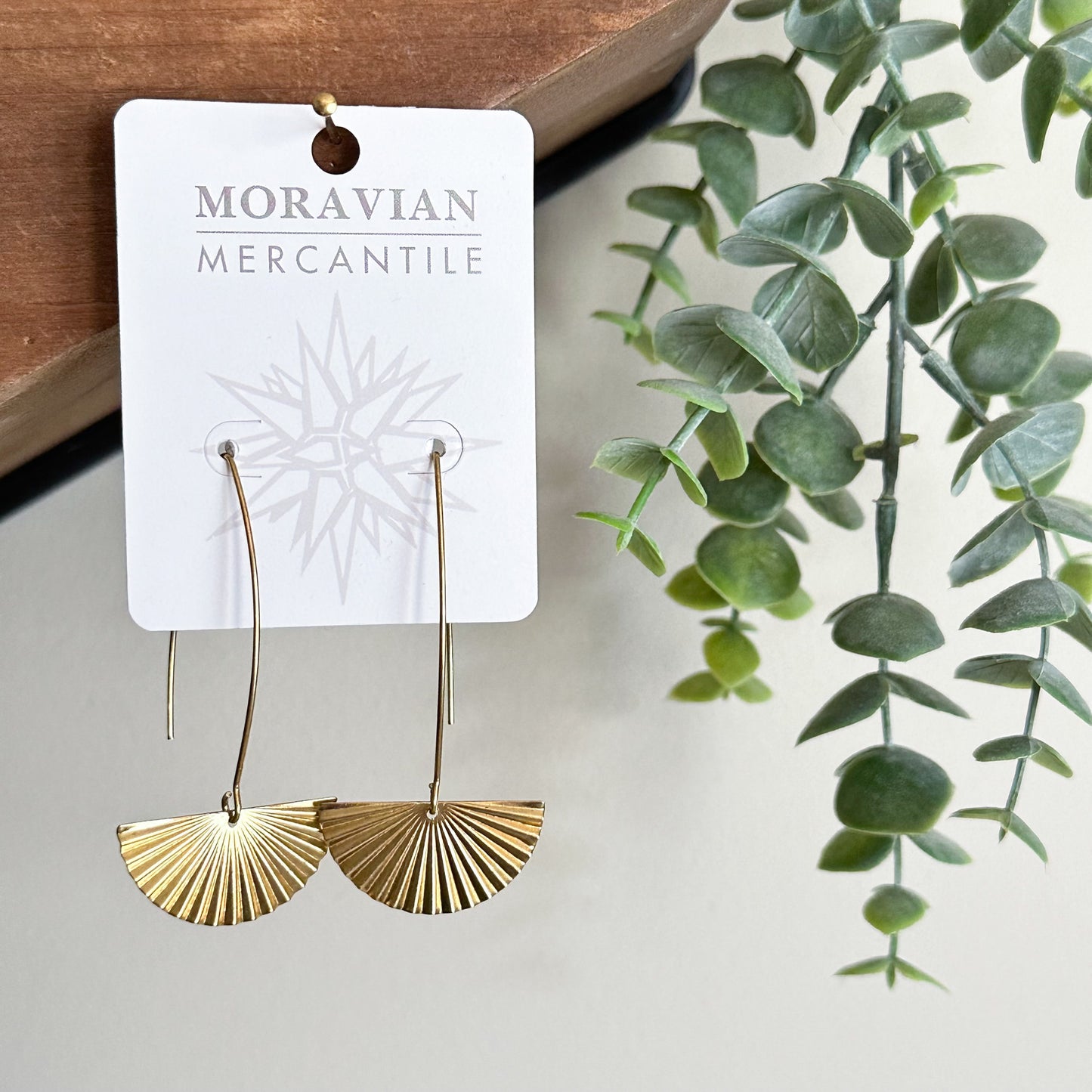 Semi-Circle Fan Drop Earrings