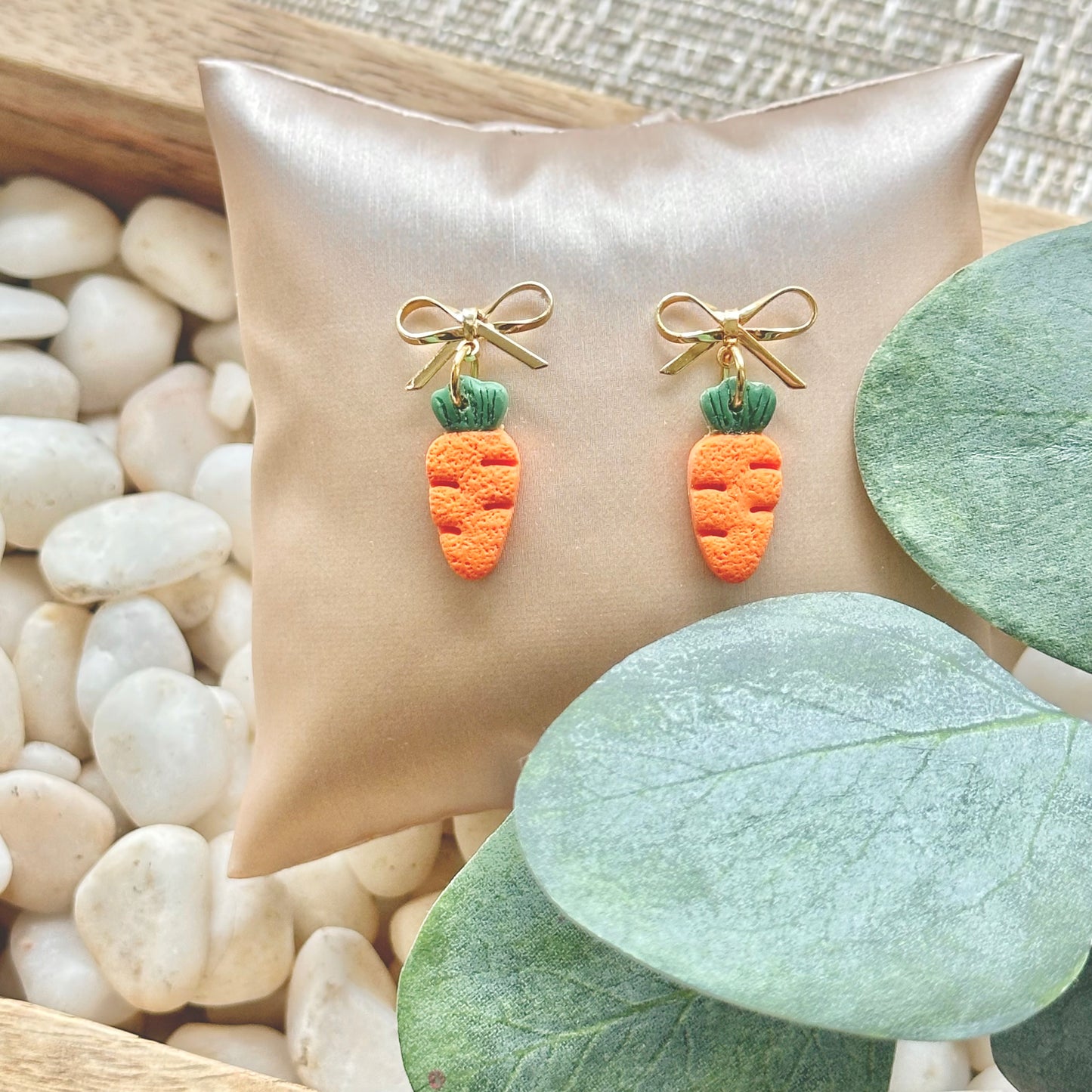 Carrot Bow Earrings