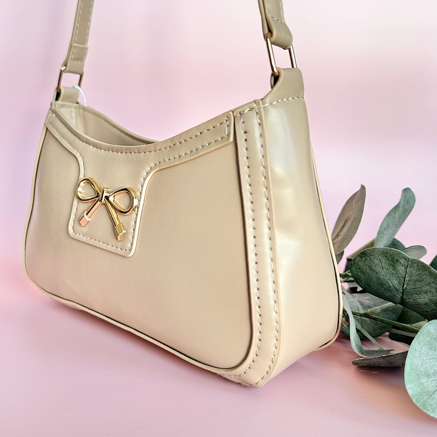 Marli Bow Handbag, Khaki