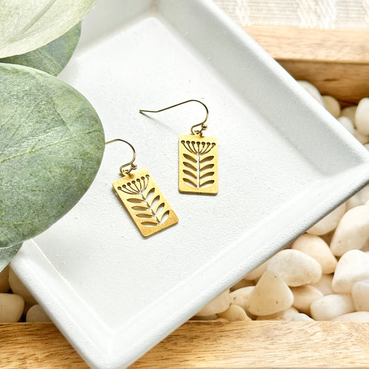 Wildflower Rectangle Earrings