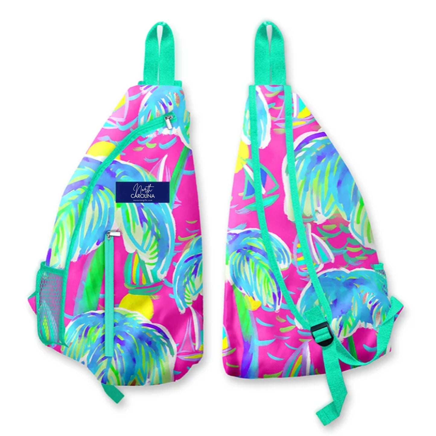 Tropical Sunset Crossbody Backpack