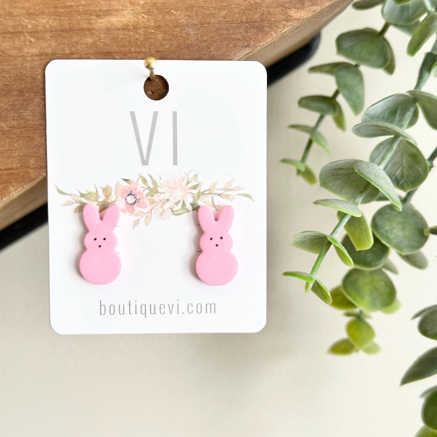 Peep Bunny Easter Earrings