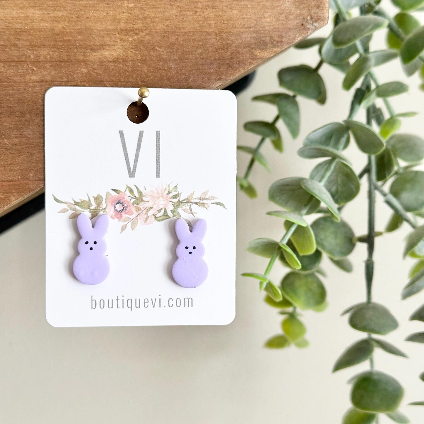 Peep Bunny Easter Earrings