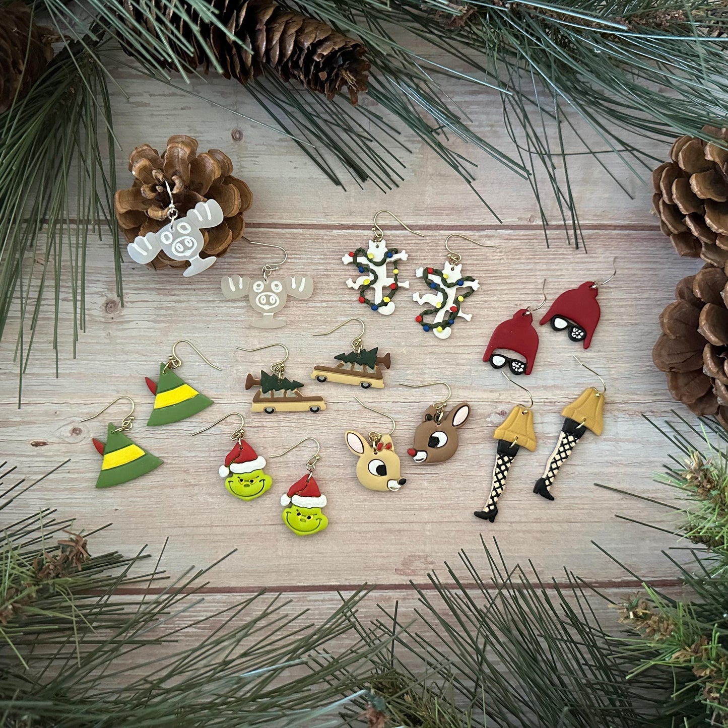 Rudolph and Clarice Earrings