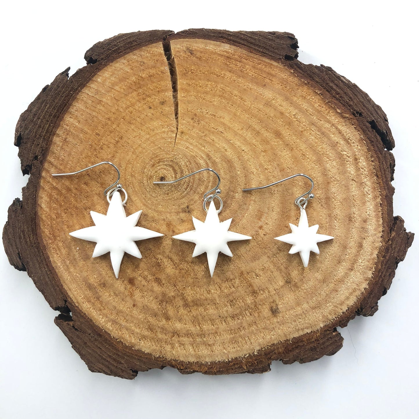 Moravian Star Clay Earrings