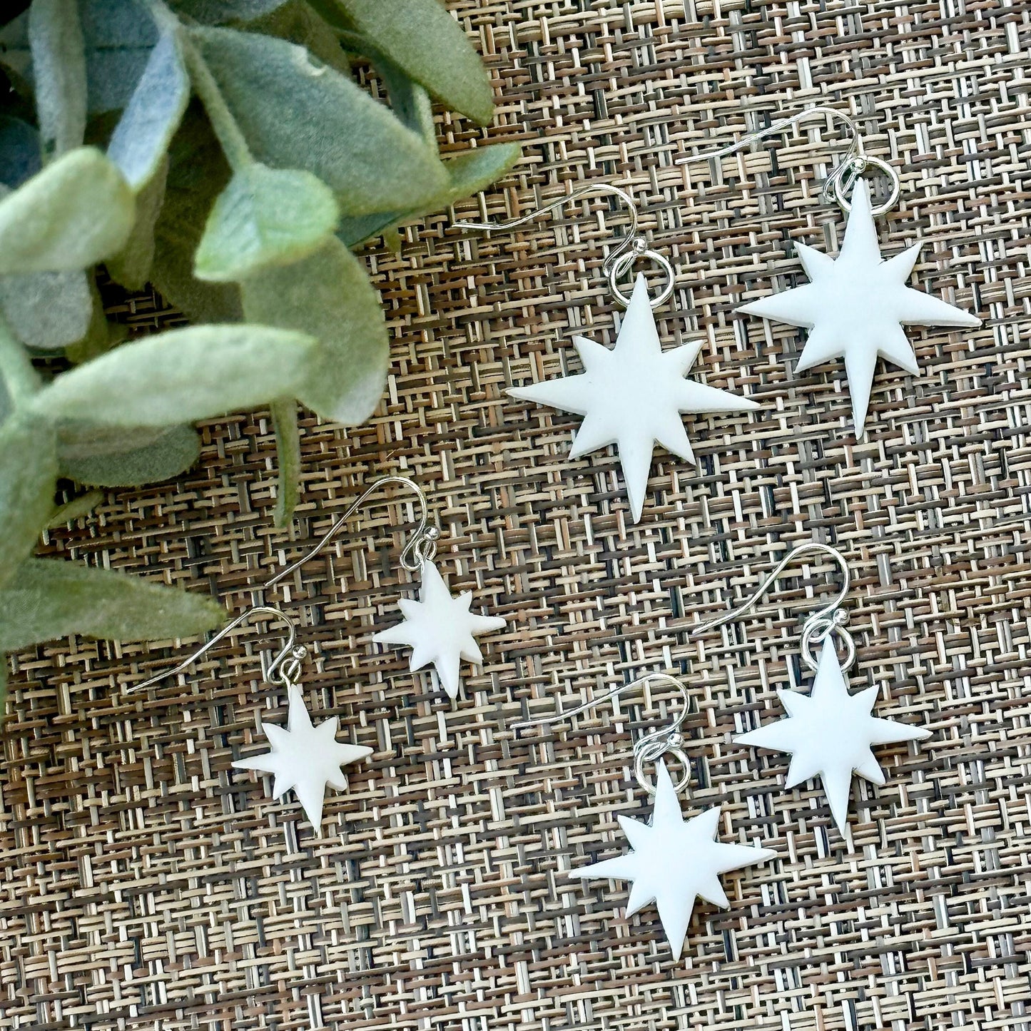Moravian Star Clay Earrings